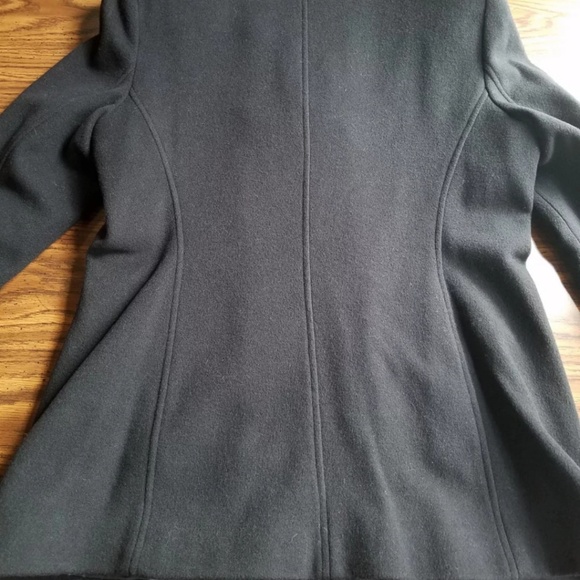 Croft & Barrow Black Wool Blend Peacoat Size Large - Picture 9 of 9